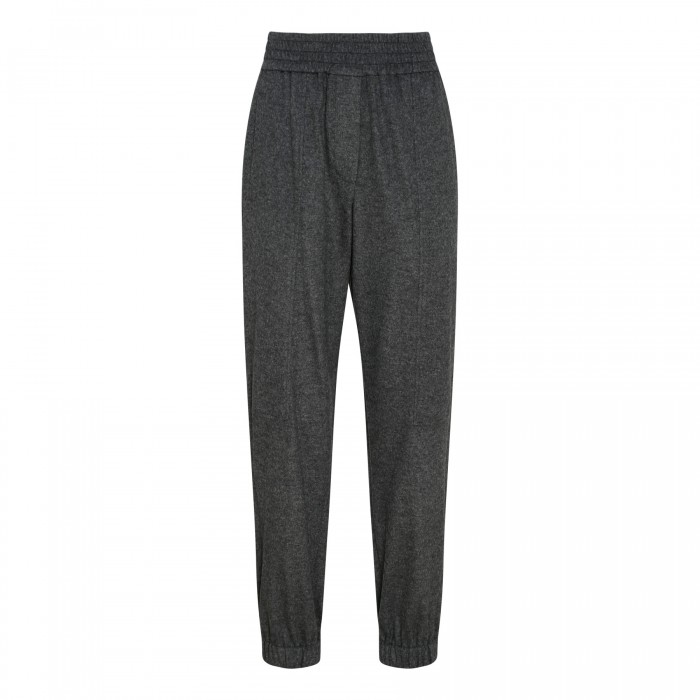 Charcoal cashmere jogger pants