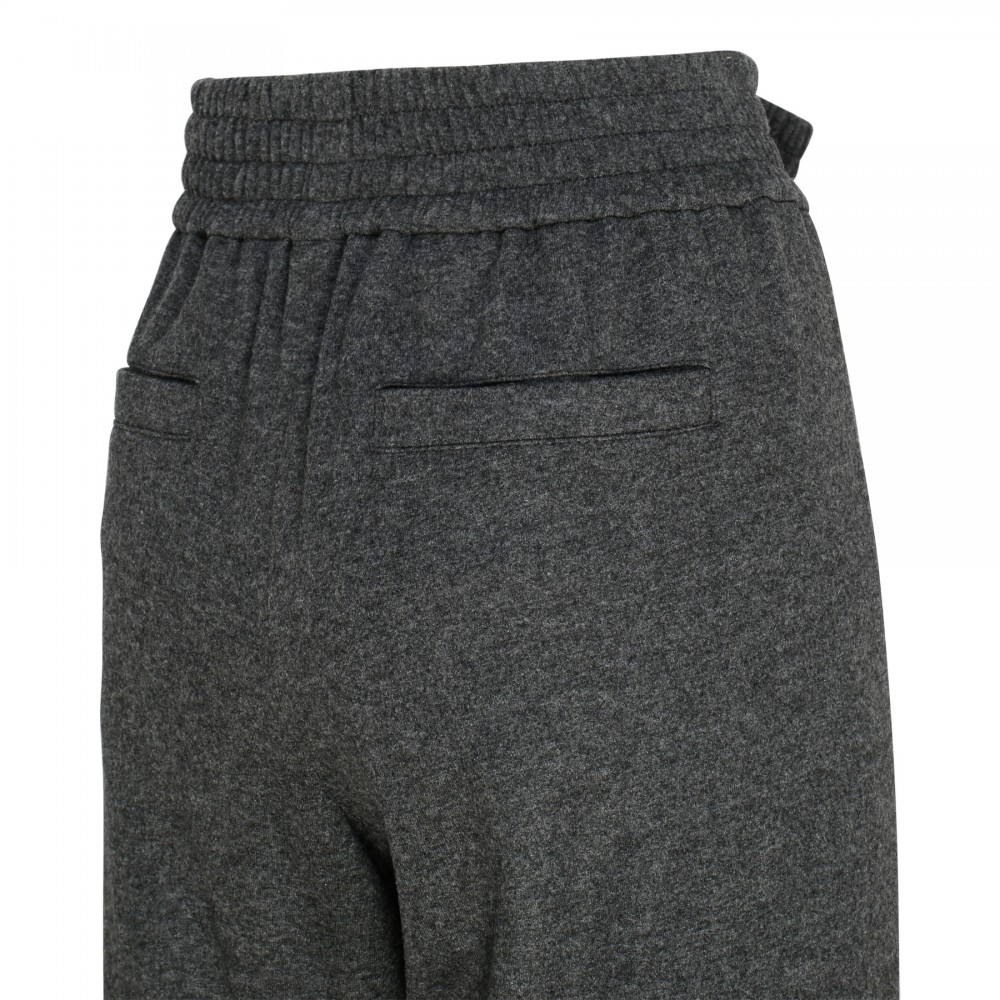 Charcoal cashmere jogger pants