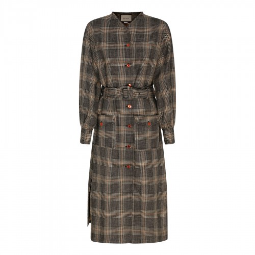 Prince of Wales wool-blend...