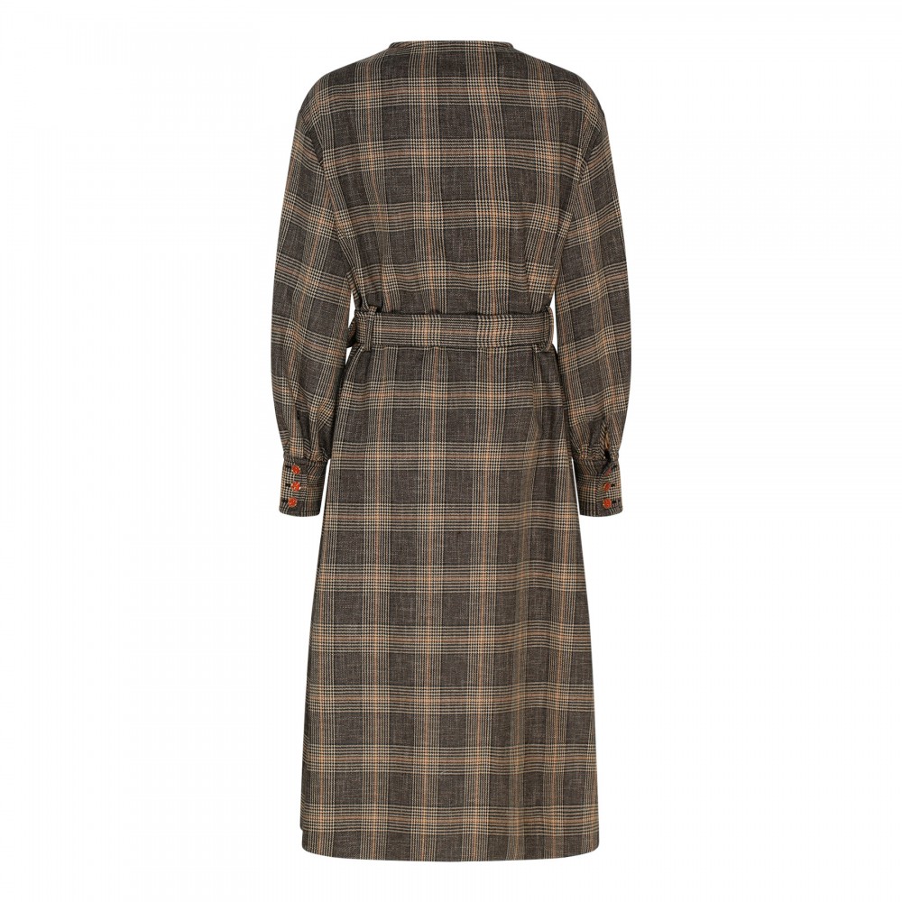 Prince of Wales wool-blend coat
