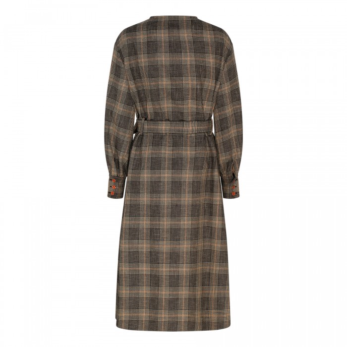 Prince of Wales wool-blend coat