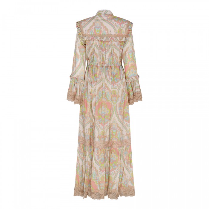 Floral cotton muslin dress