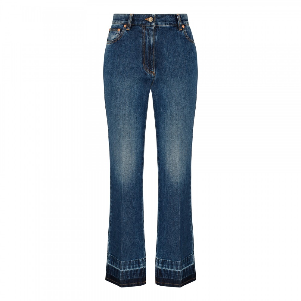 VLogo blue denim jeans