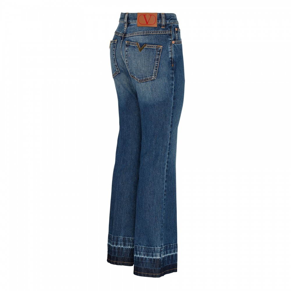 VLogo blue denim jeans