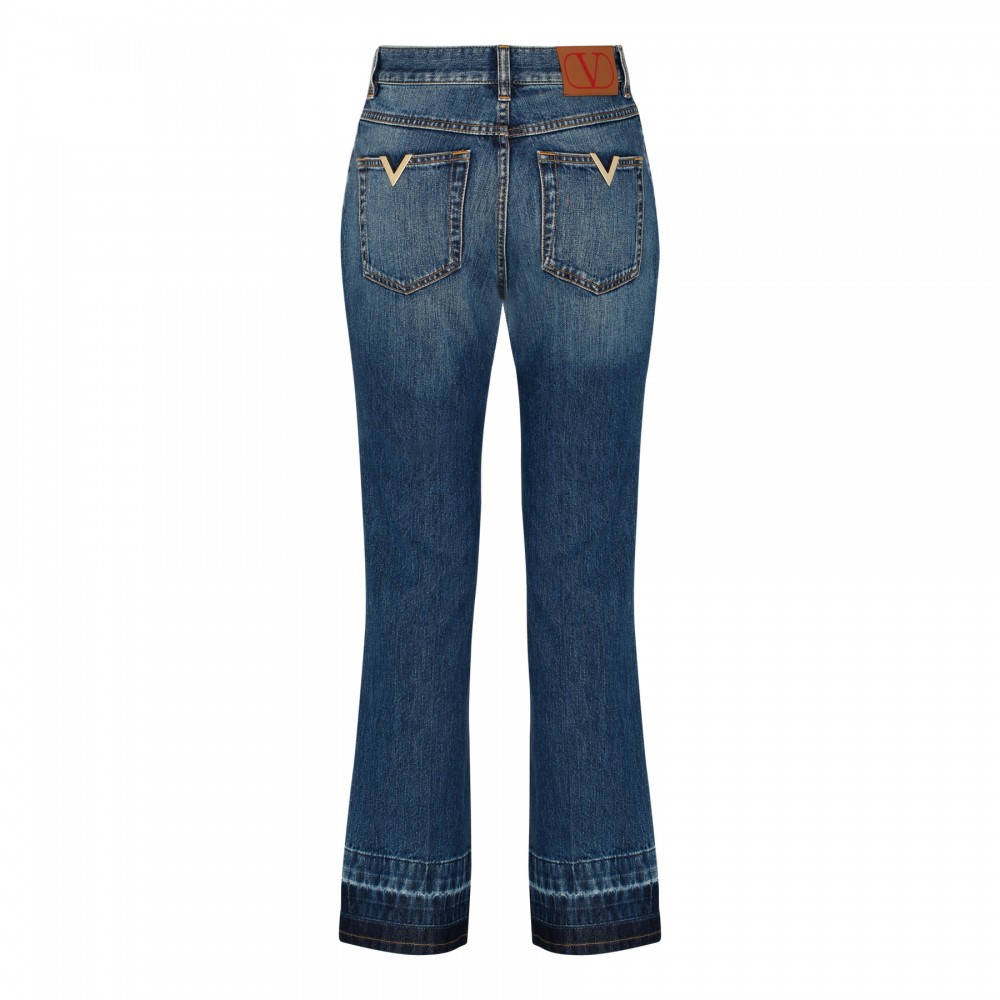 VLogo blue denim jeans