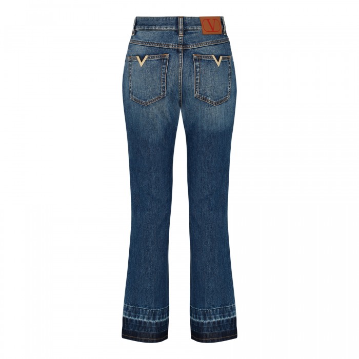 VLogo blue denim jeans