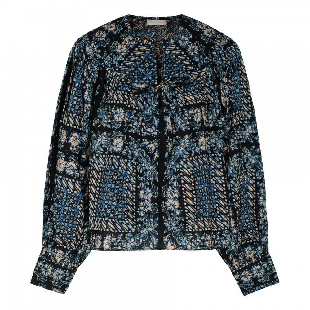 Satima printed blue blouse