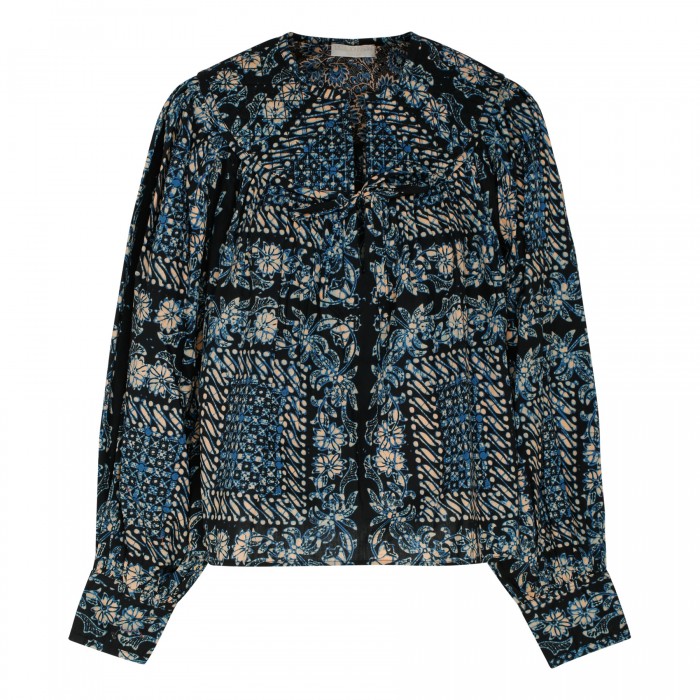 Satima printed blue blouse