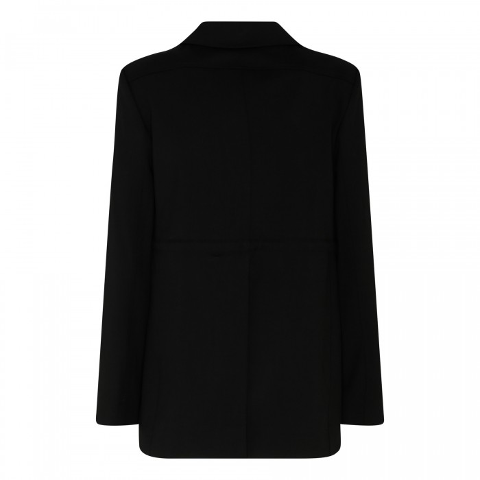 Drawstring wool jacket