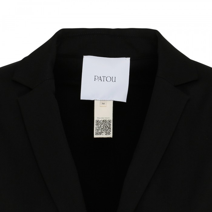 Drawstring wool jacket