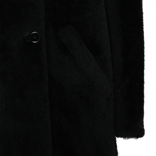 Black alpaca blend coat 2