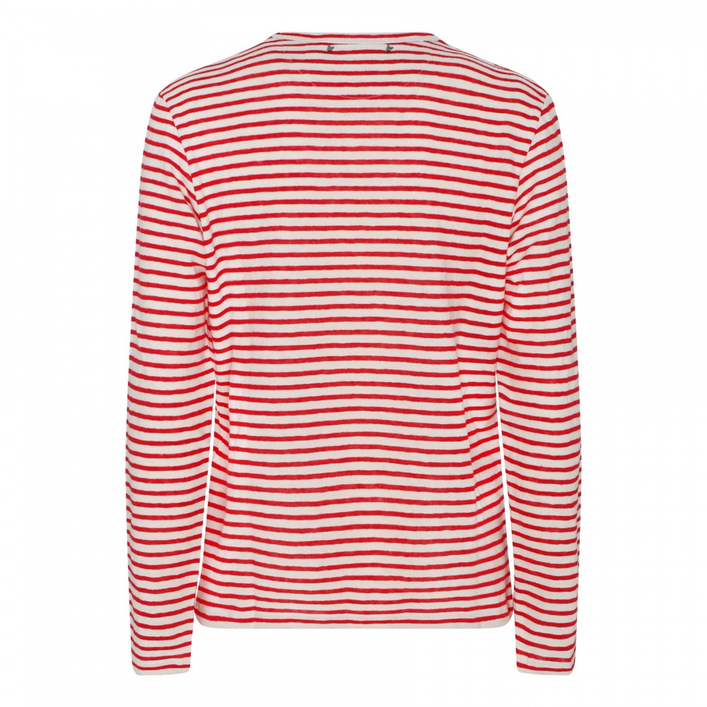 Striped T-shirt with embroidery