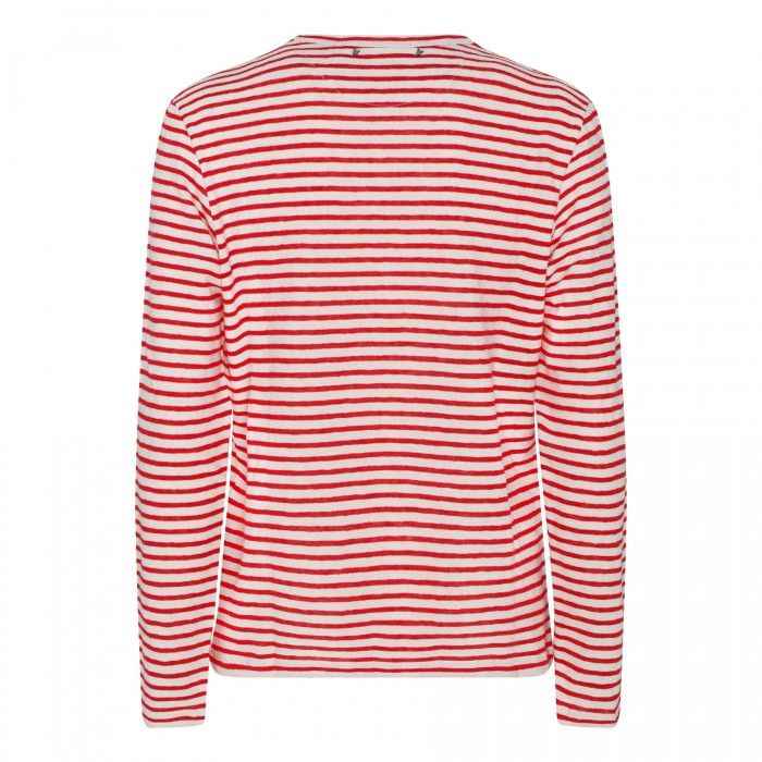 Striped T-shirt with embroidery