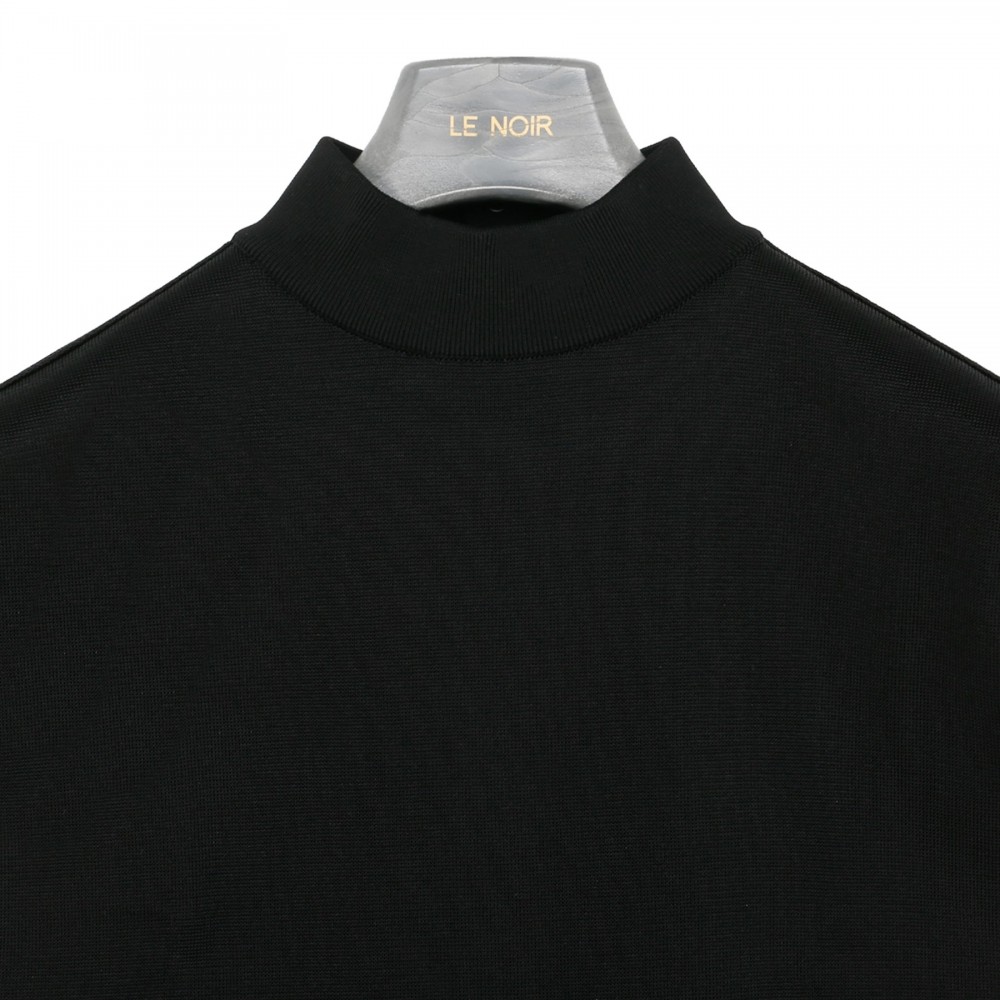 Black shiny knit viscose body