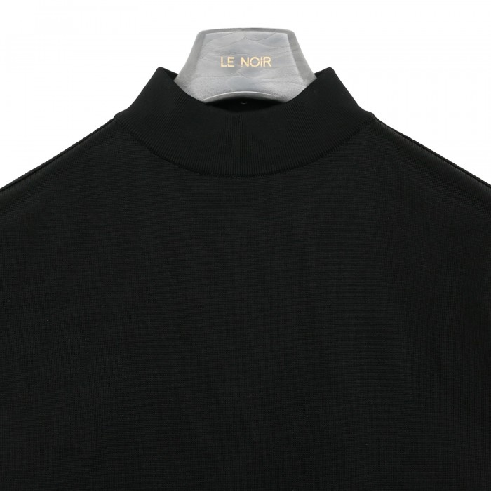 Black shiny knit viscose body