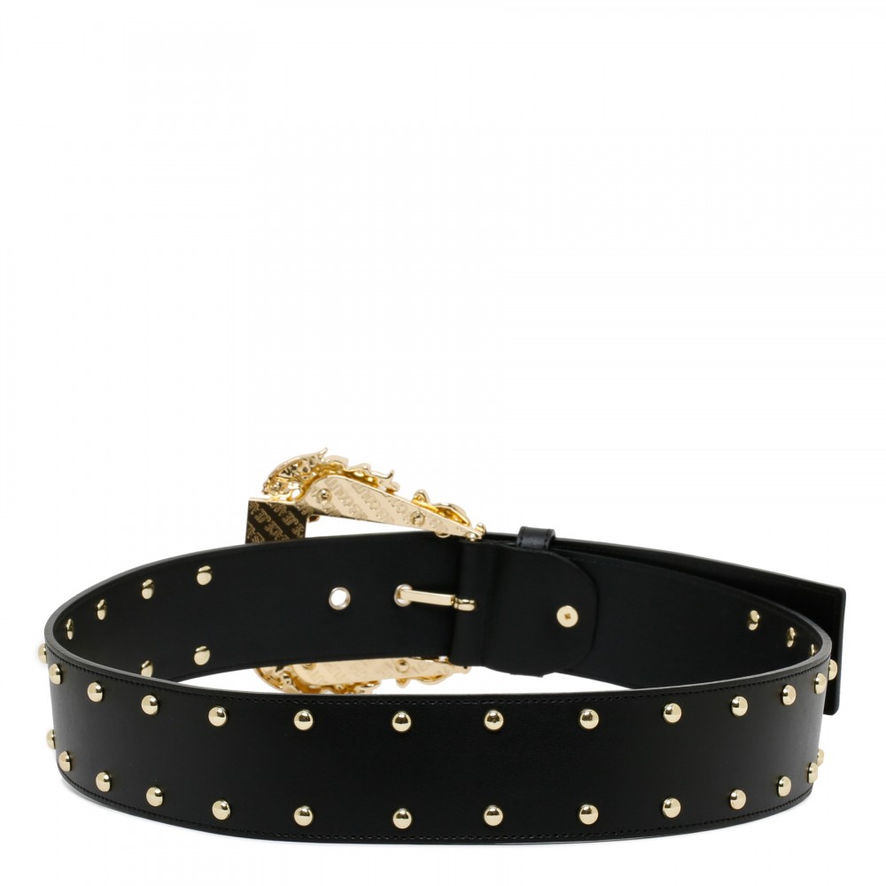 Baroque buckle leather belt