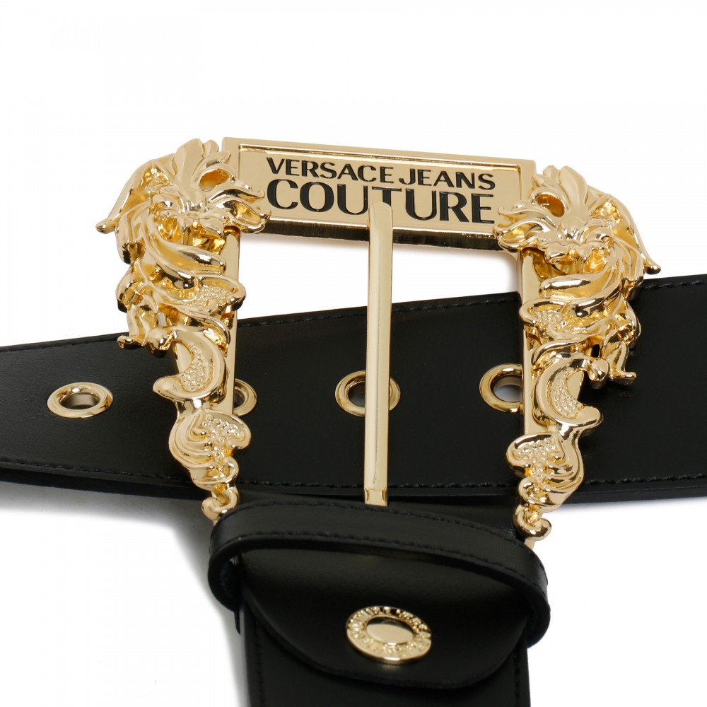 Baroque buckle leather belt
