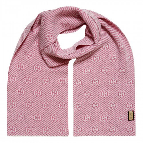 Pink diagonal GG stripe Scarf