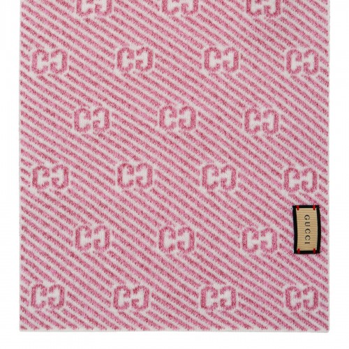 Pink diagonal GG stripe Scarf 2