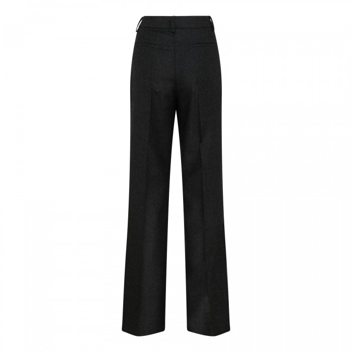 Anthracite wool-blend pants