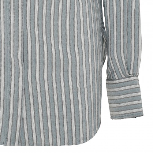 Striped silk viscose shirt 2
