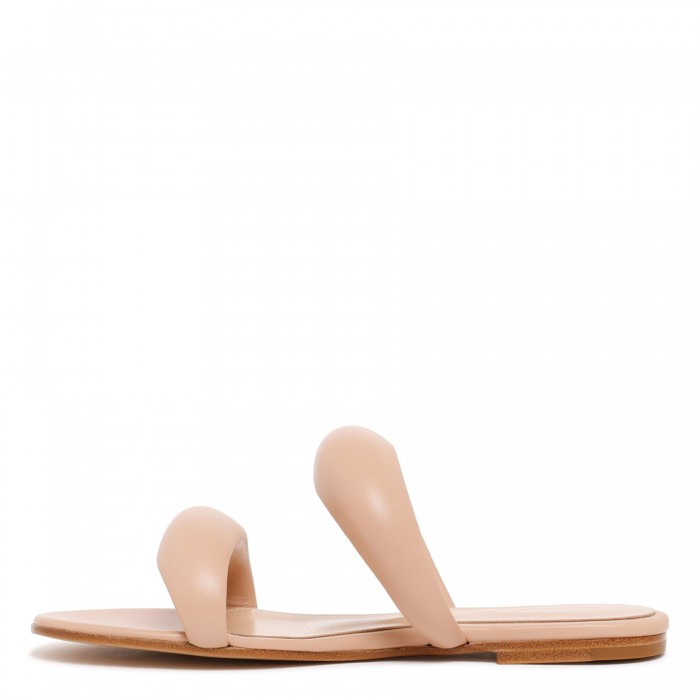 Peach nappa slides