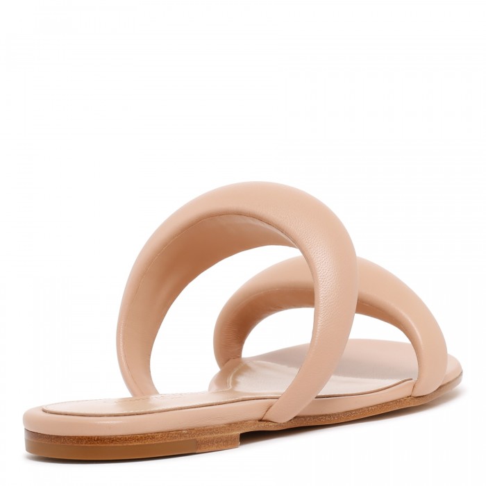 Peach nappa slides