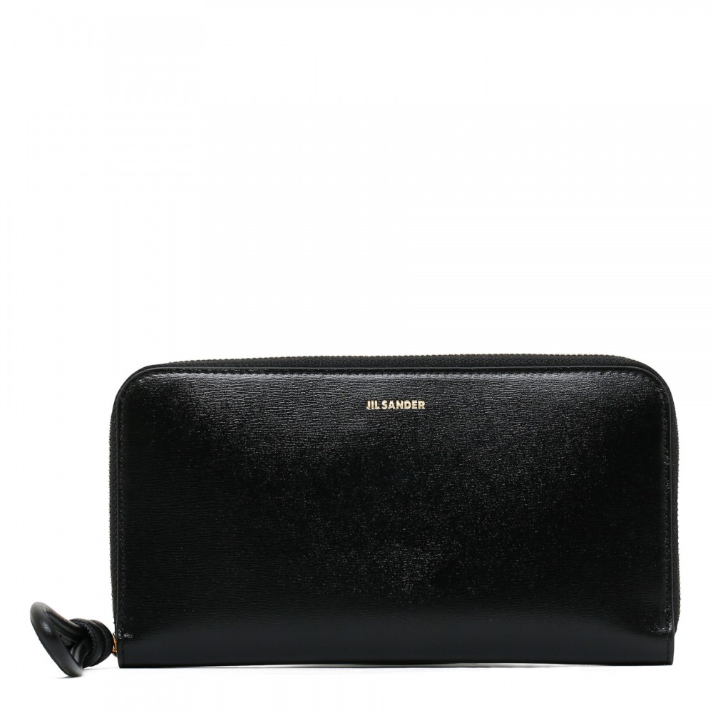 Black zip around wallet