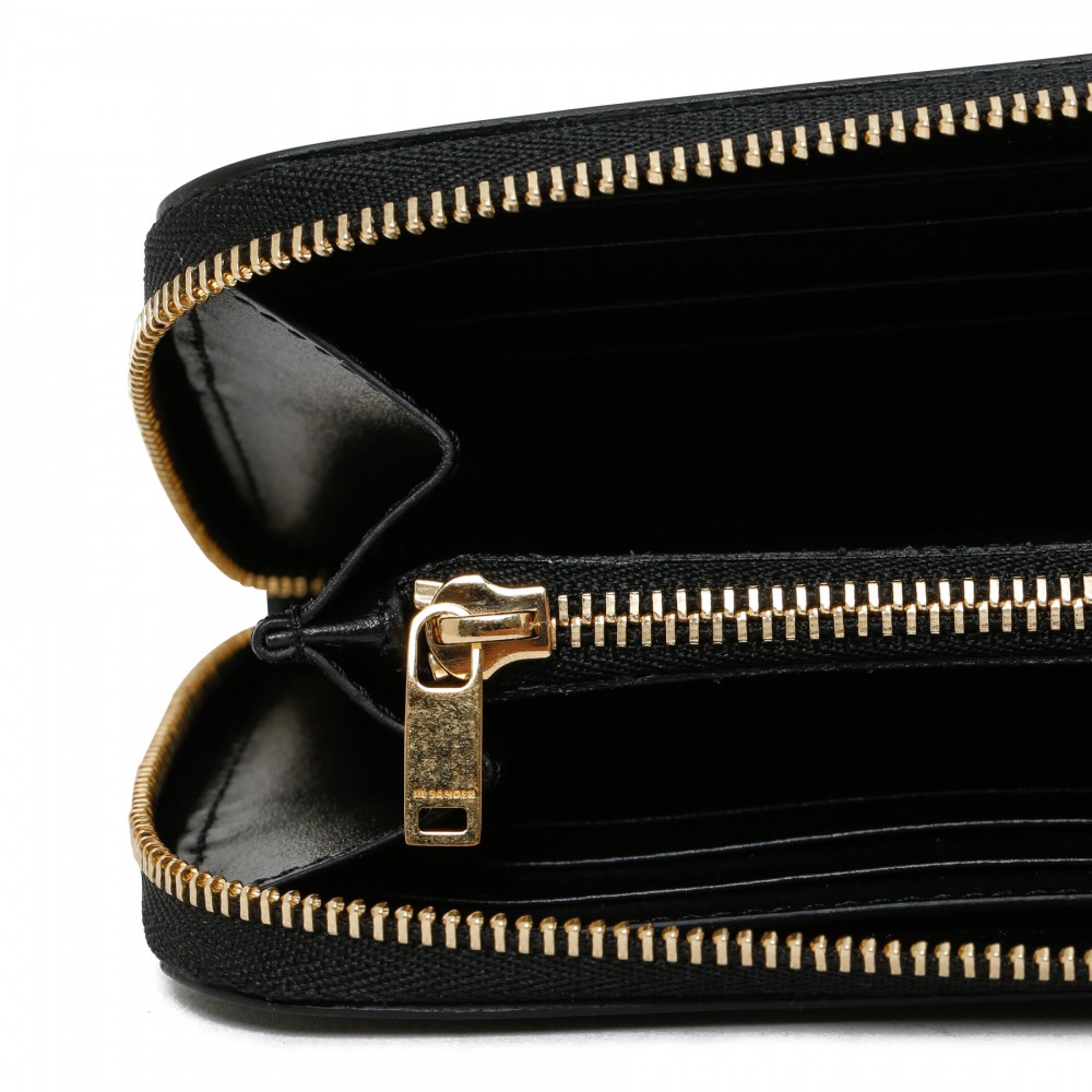 Black zip around wallet