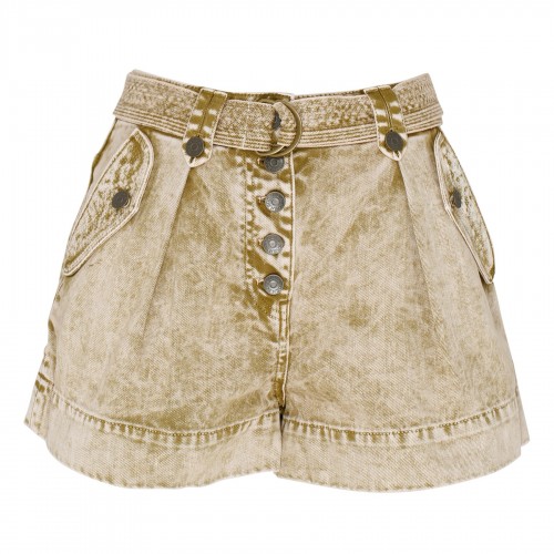 Theta beige denim shorts