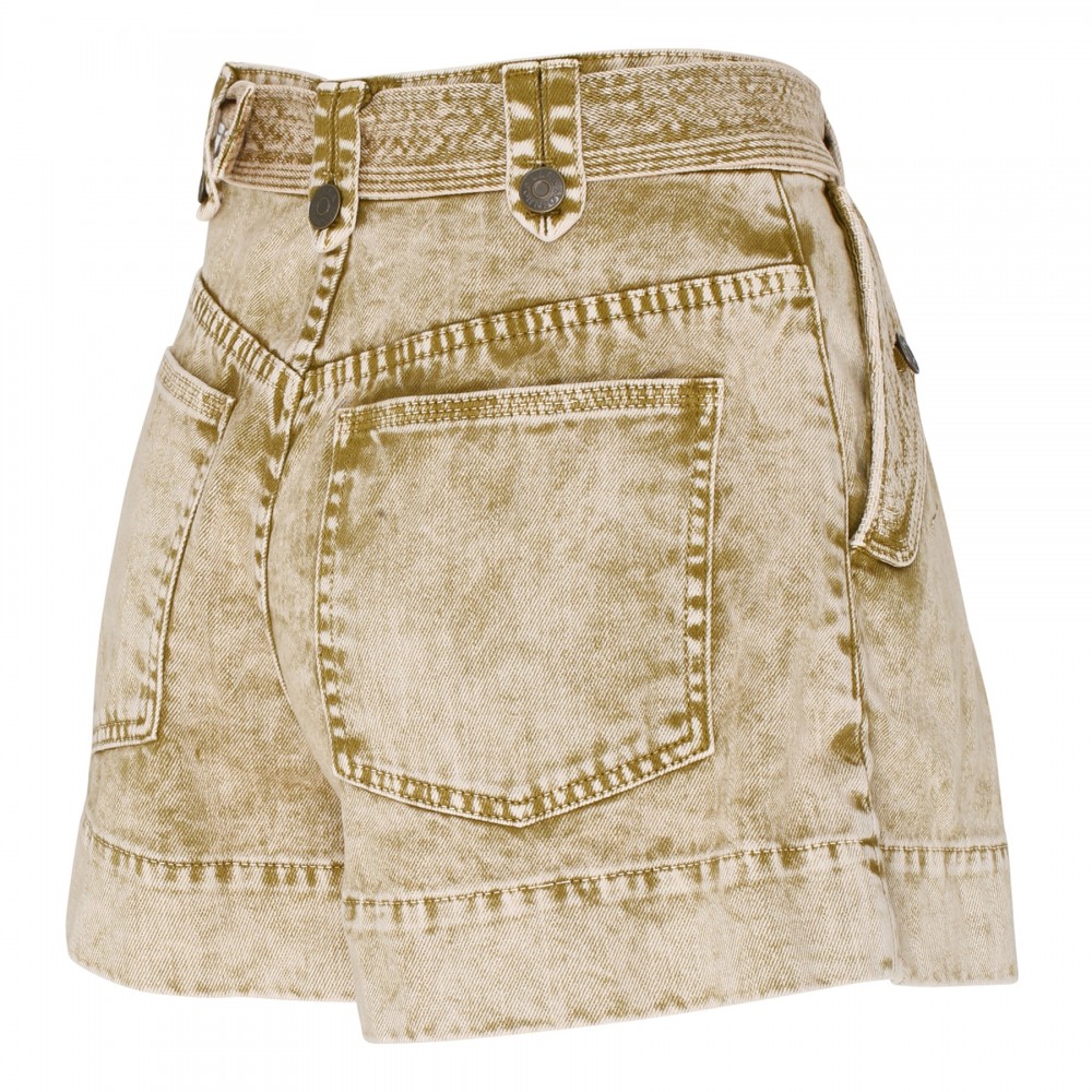 Theta beige denim shorts