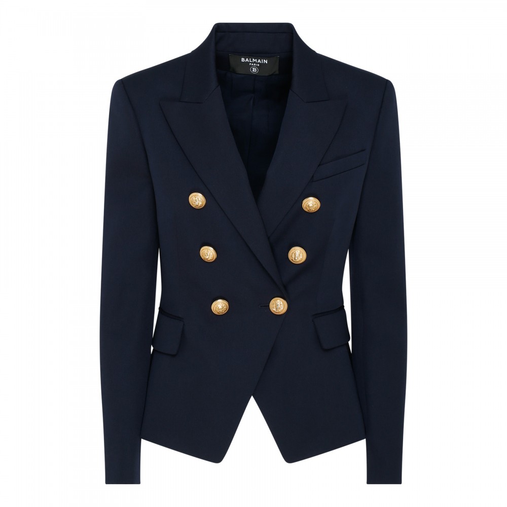 Marine blue wool jacket