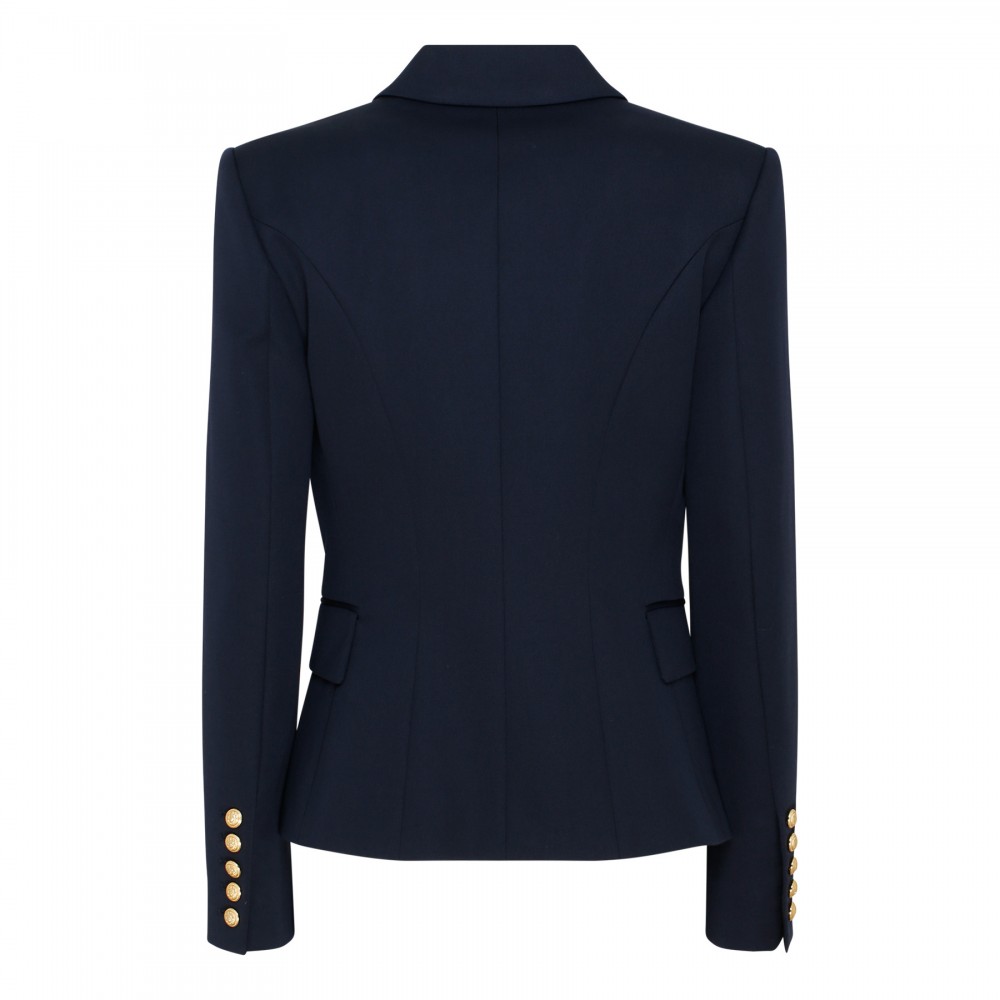 Marine blue wool jacket