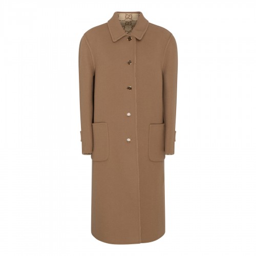 Reversible GG wool coat