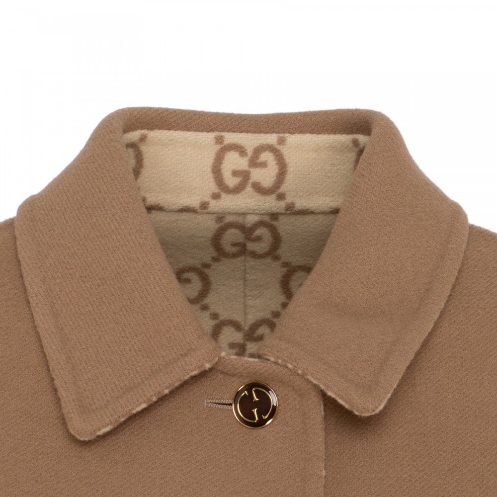 Reversible GG wool coat