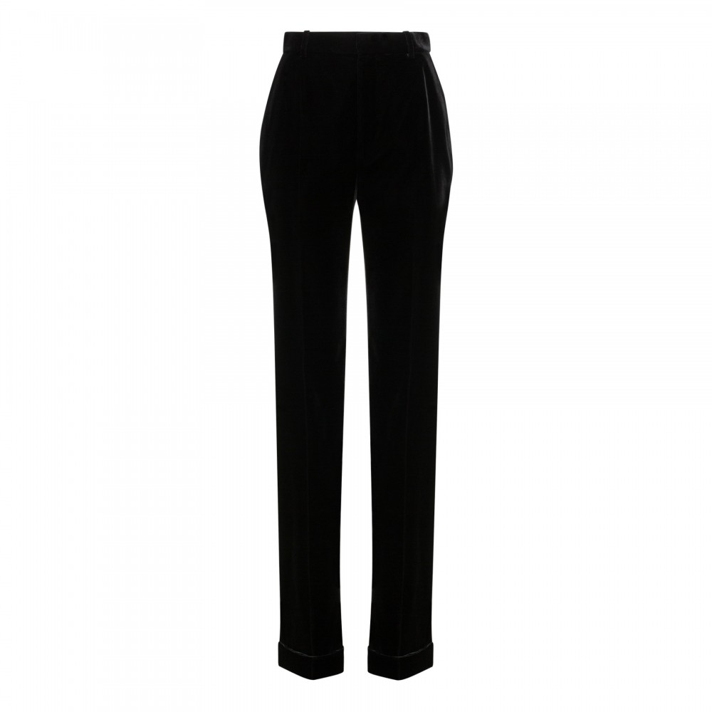 Cupro velvet pants