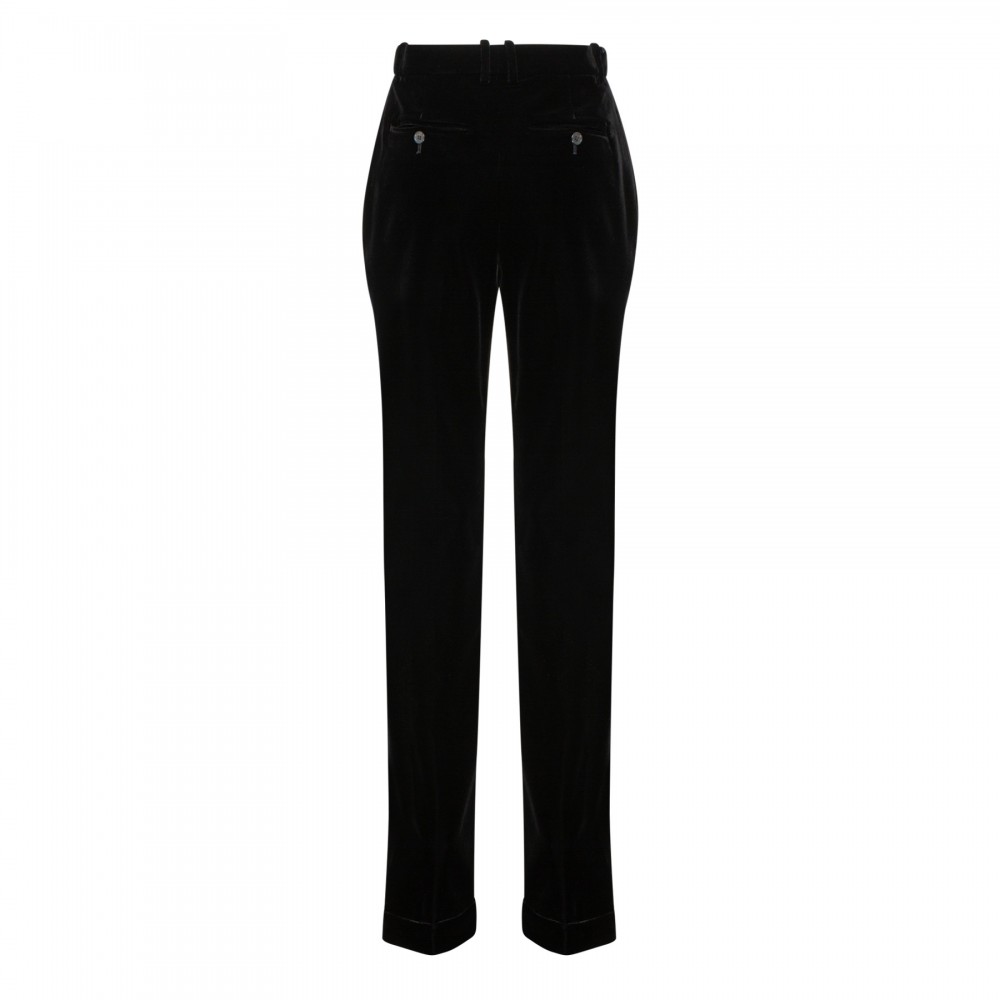Cupro velvet pants