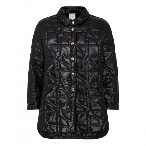 Black quilted overshirt