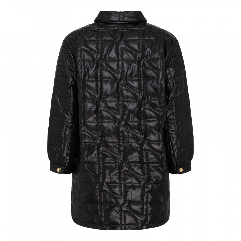 Black quilted overshirt