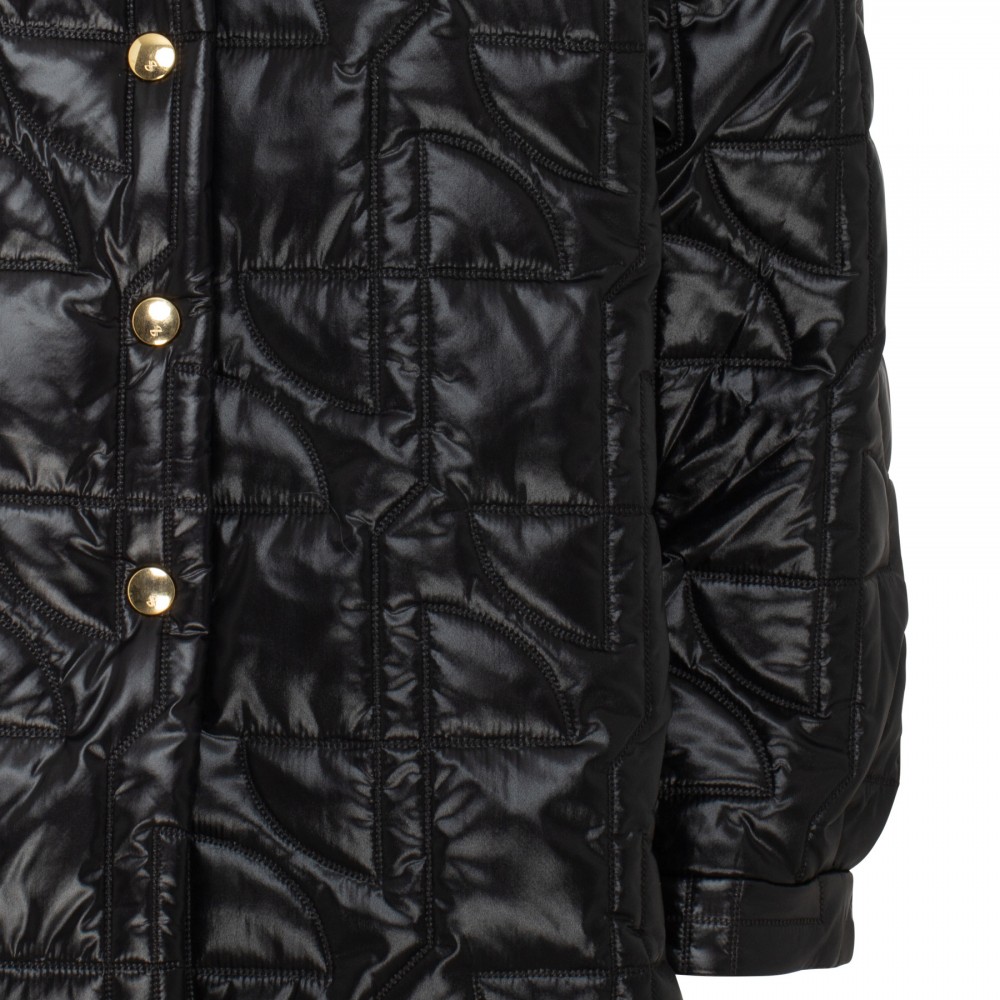 Black quilted overshirt