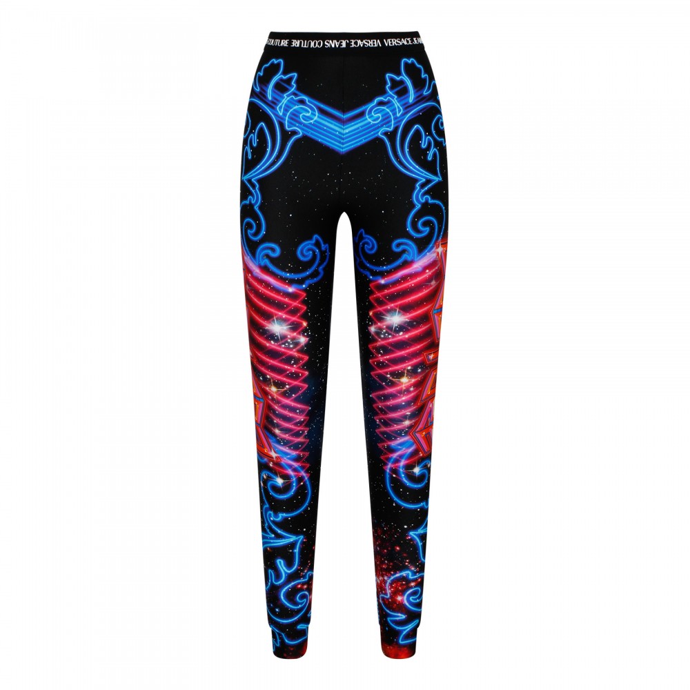 Printed leggings with logo