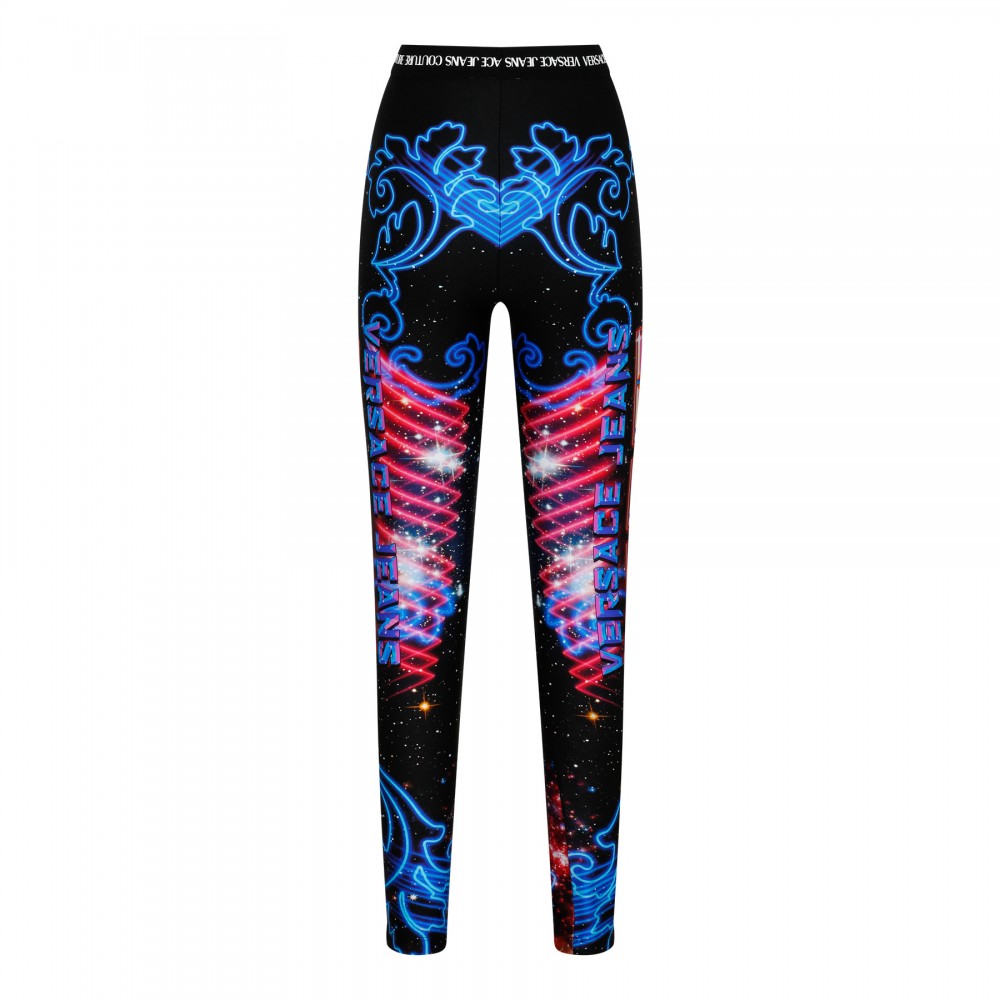 Printed leggings with logo