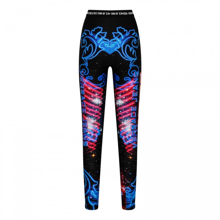 Printed leggings with logo