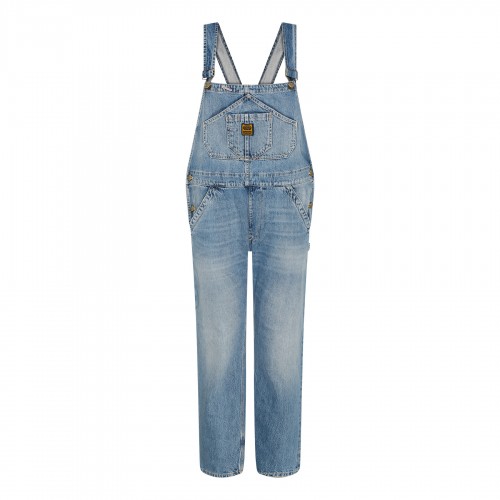 Light blue denim salopette