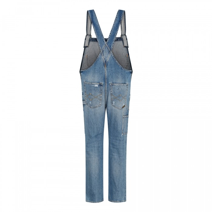 Light blue denim salopette