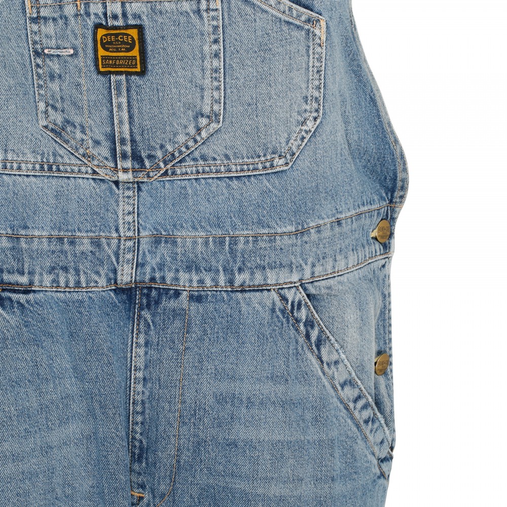 Light blue denim salopette