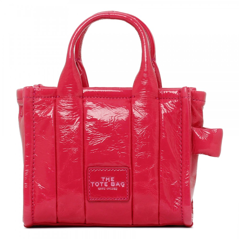 The Shiny Crinkle red micro tote
