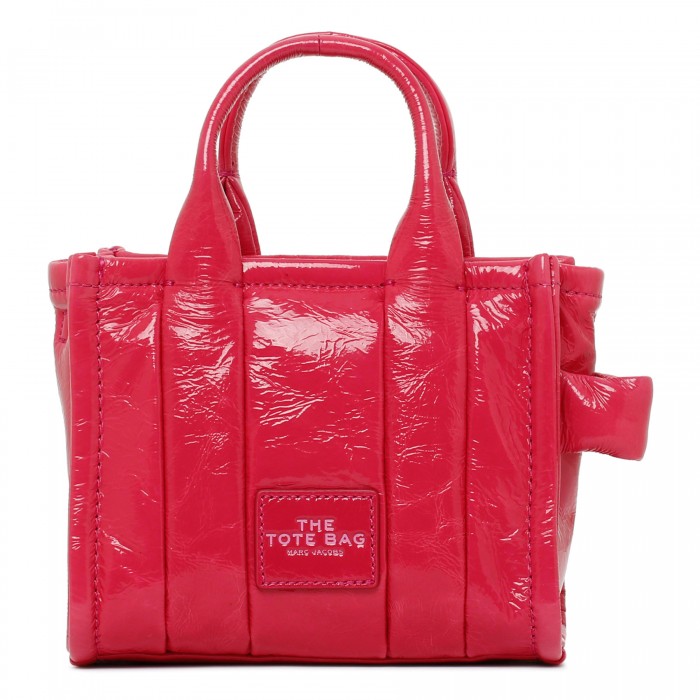The Shiny Crinkle red micro tote