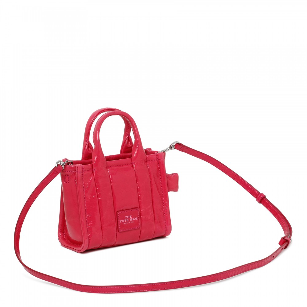 The Shiny Crinkle red micro tote