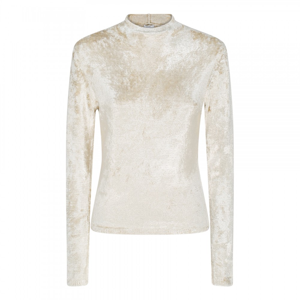 Panne crew neck sweater
